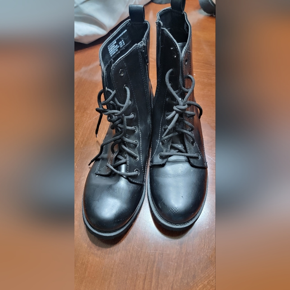 Time and Tru Black Combat boots
